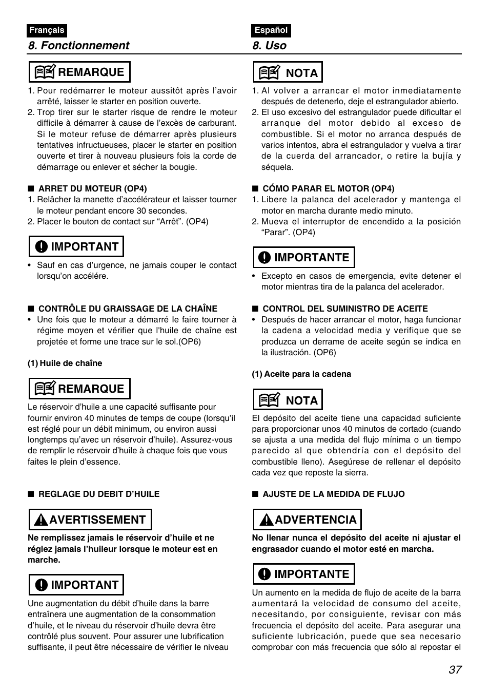 RedMax PSZ2401-CA User Manual | Page 37 / 68