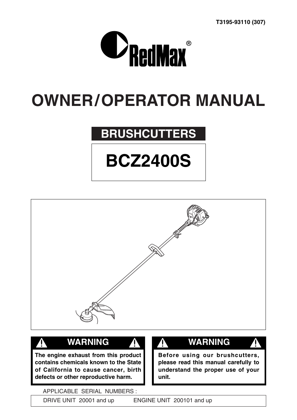 RedMax BCZ2400S User Manual | 36 pages