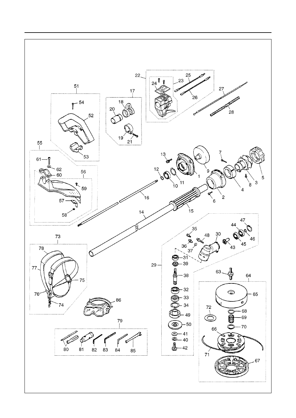 Parts list | RedMax BC4401DW User Manual | Page 26 / 38