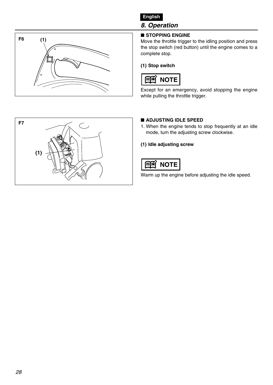 Operation | RedMax HB250 User Manual | Page 28 / 48