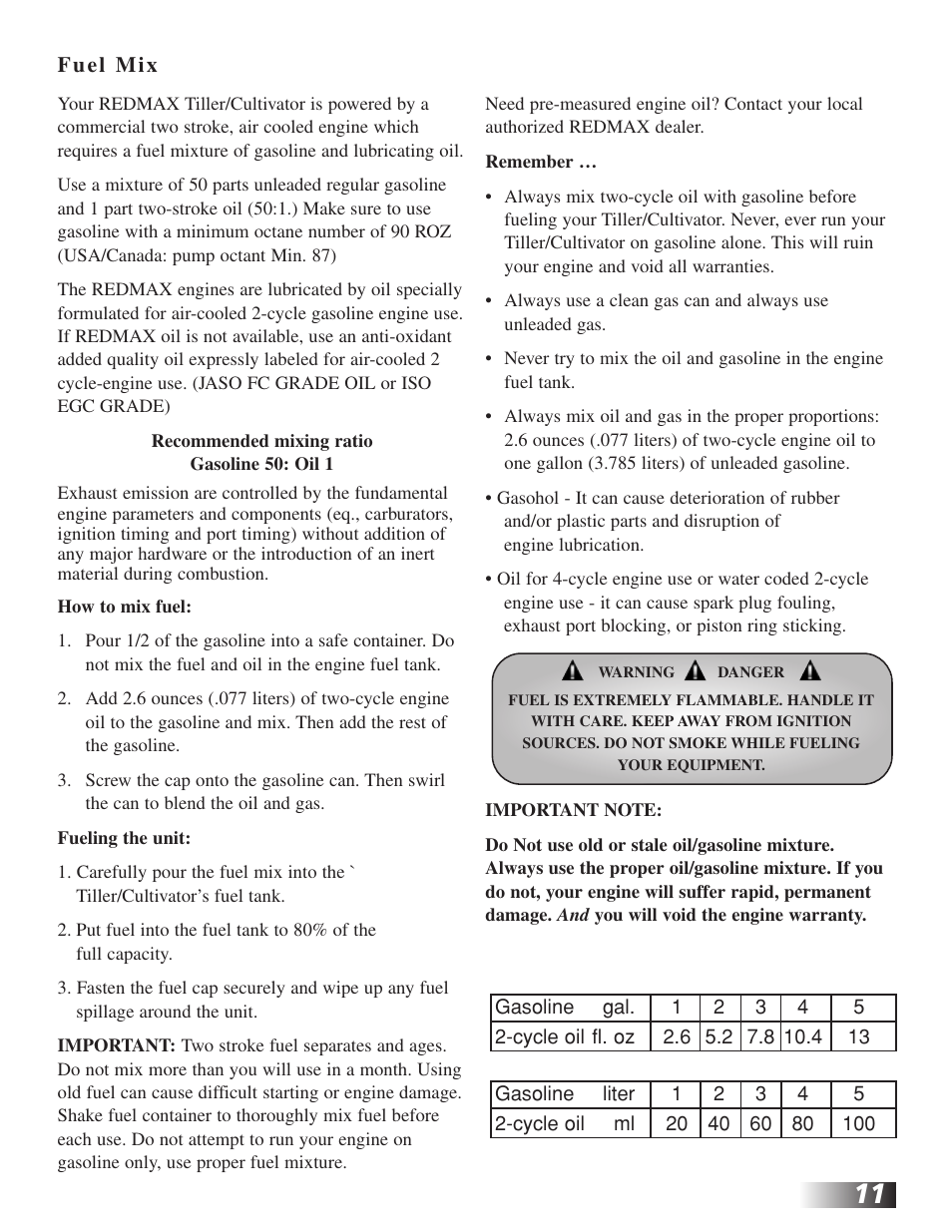RedMax CV225 User Manual | Page 11 / 31