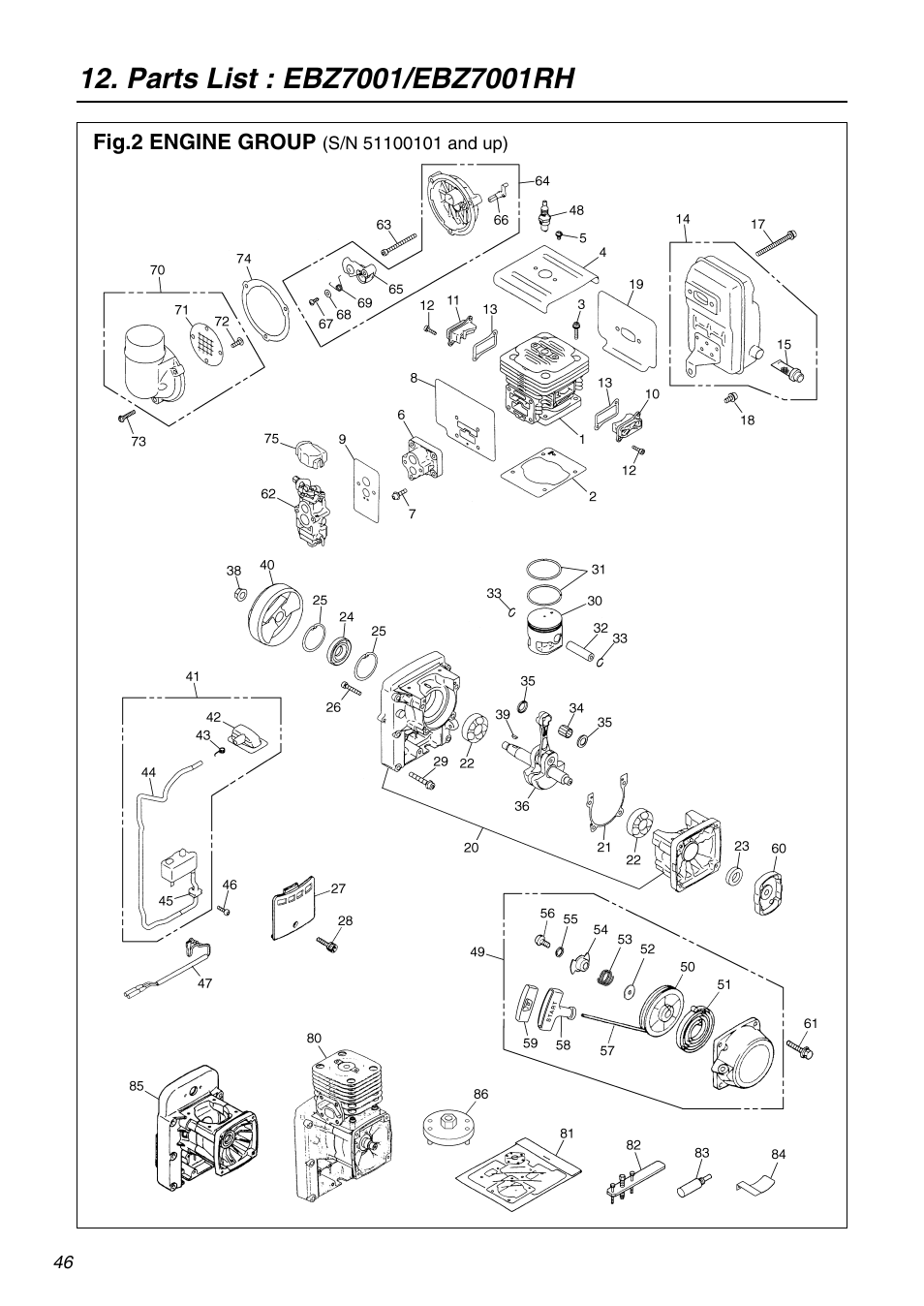 RedMax EBZ7001 User Manual | Page 46 / 56