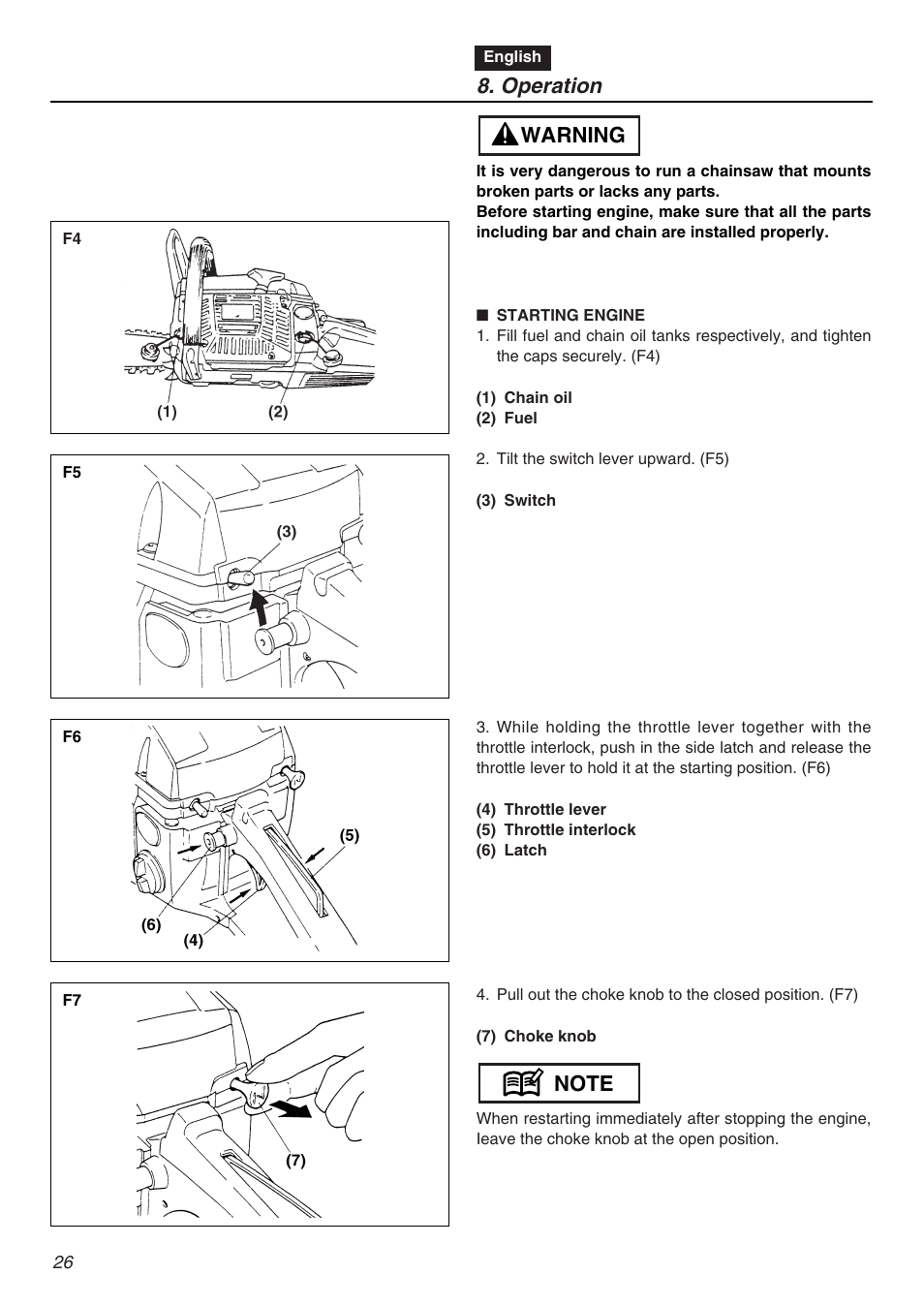 Operation | RedMax G5000AVS User Manual | Page 26 / 72