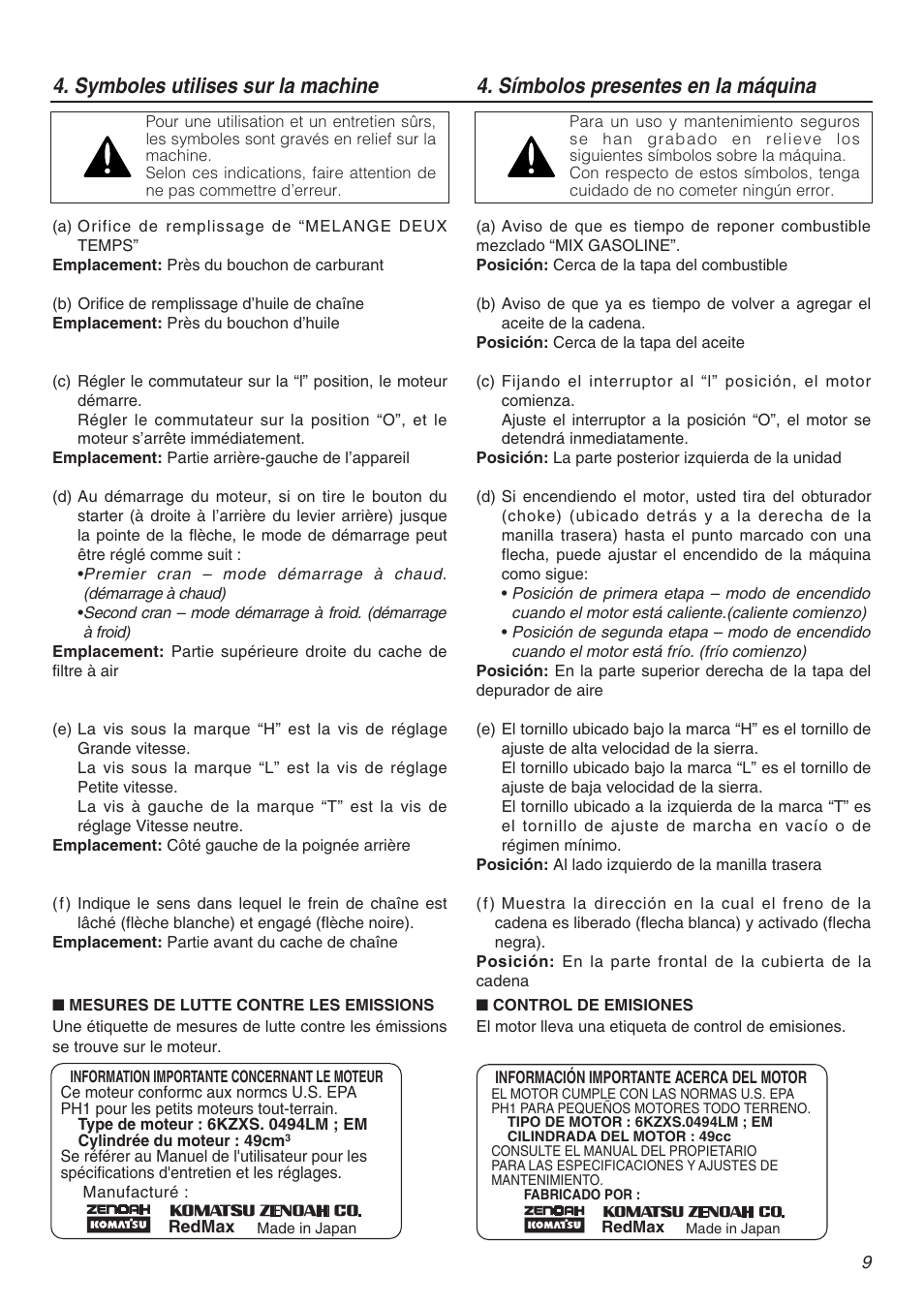 RedMax G5000AVS User Manual | Page 9 / 72