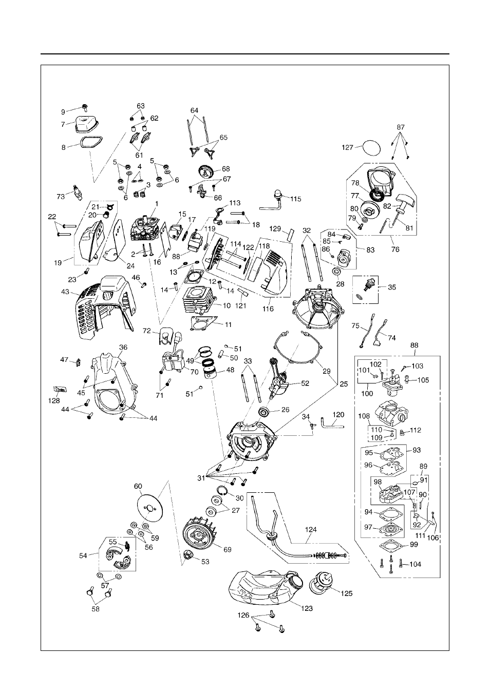 Parts list | RedMax SGCX2600S User Manual | Page 34 / 40