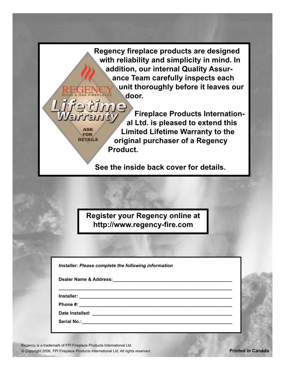 Regency Wraps U41-NG3 User Manual | Page 24 / 24