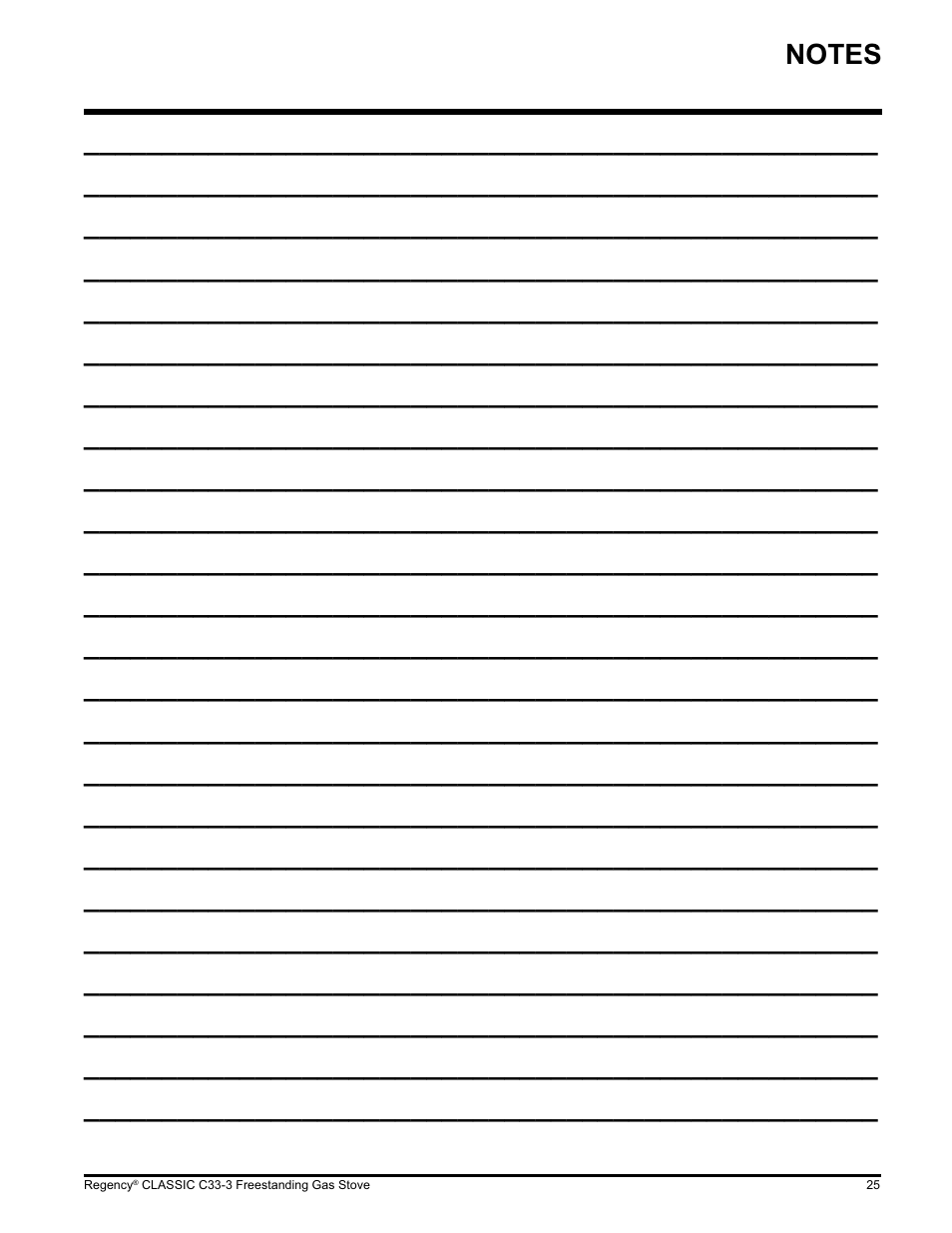 Regency Wraps C33-NG3 User Manual | Page 25 / 28