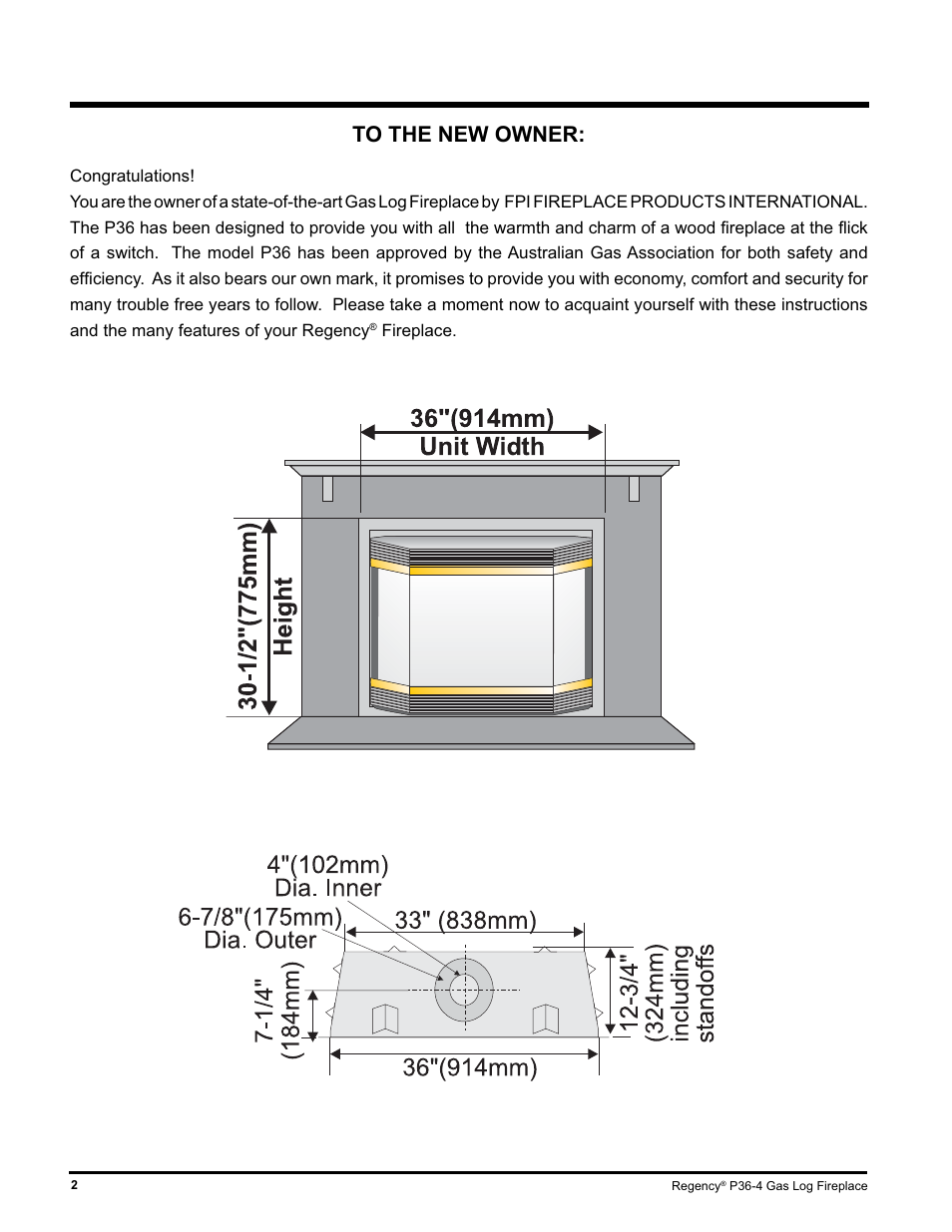 Regency Wraps P36-LPG4 User Manual | Page 2 / 44