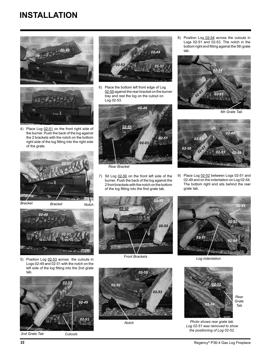 Installation | Regency Wraps P36-LPG4 User Manual | Page 22 / 44