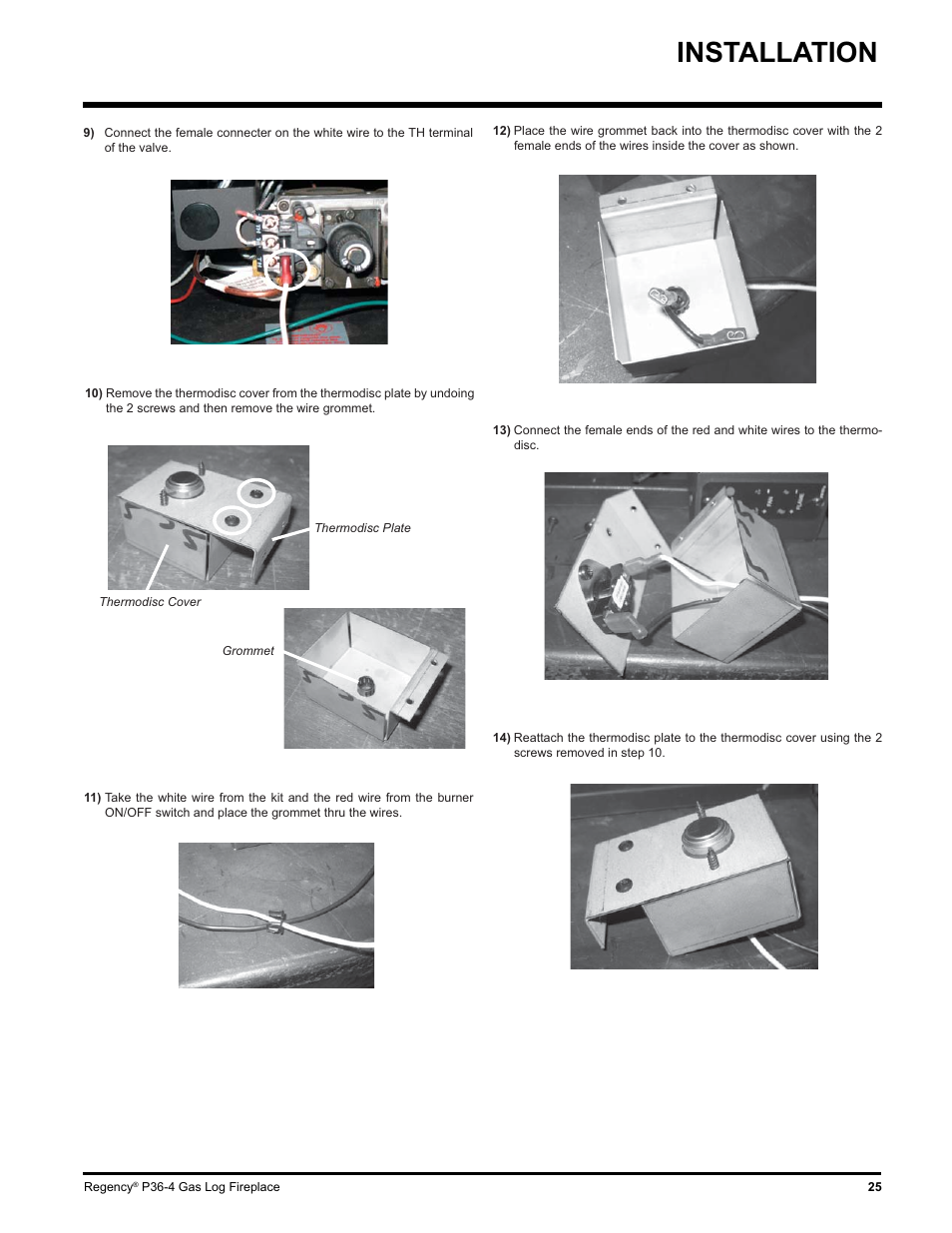 Installation | Regency Wraps P36-LPG4 User Manual | Page 25 / 44