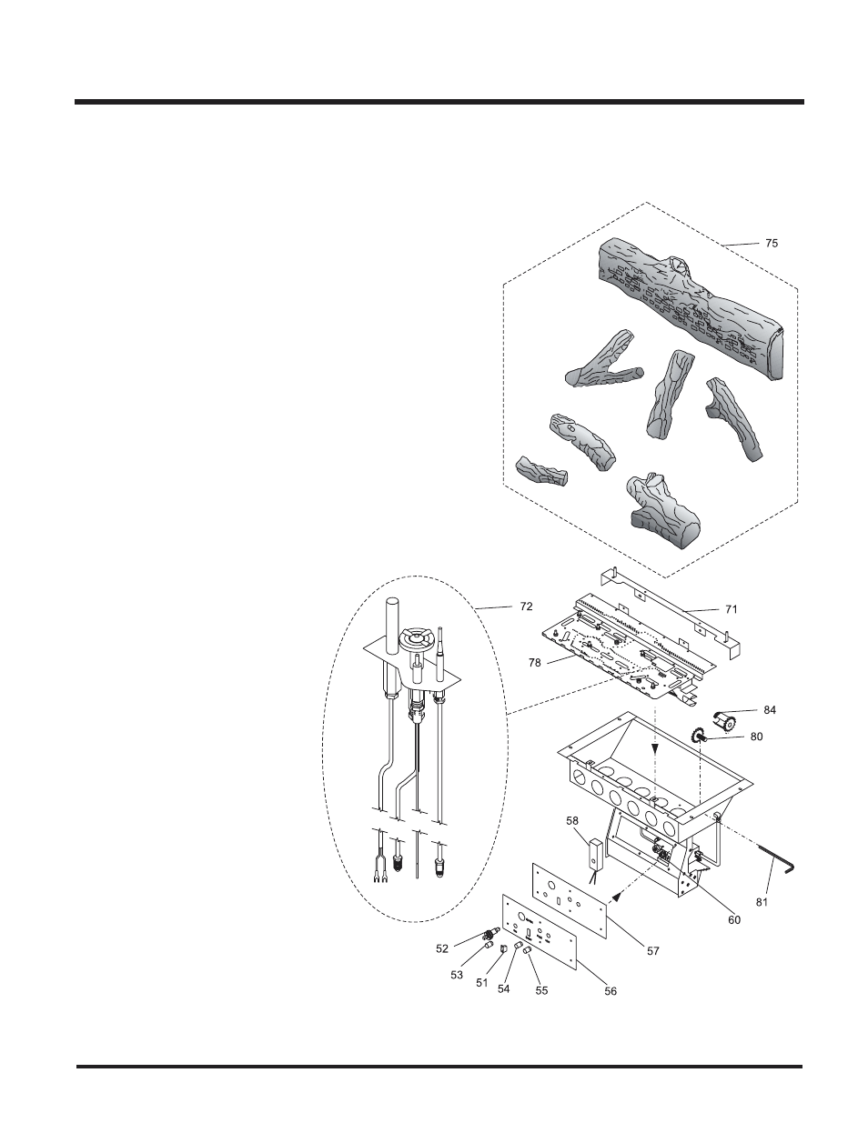 Parts list, U38 burner & log assembly | Regency Wraps U38-LP User Manual | Page 21 / 24