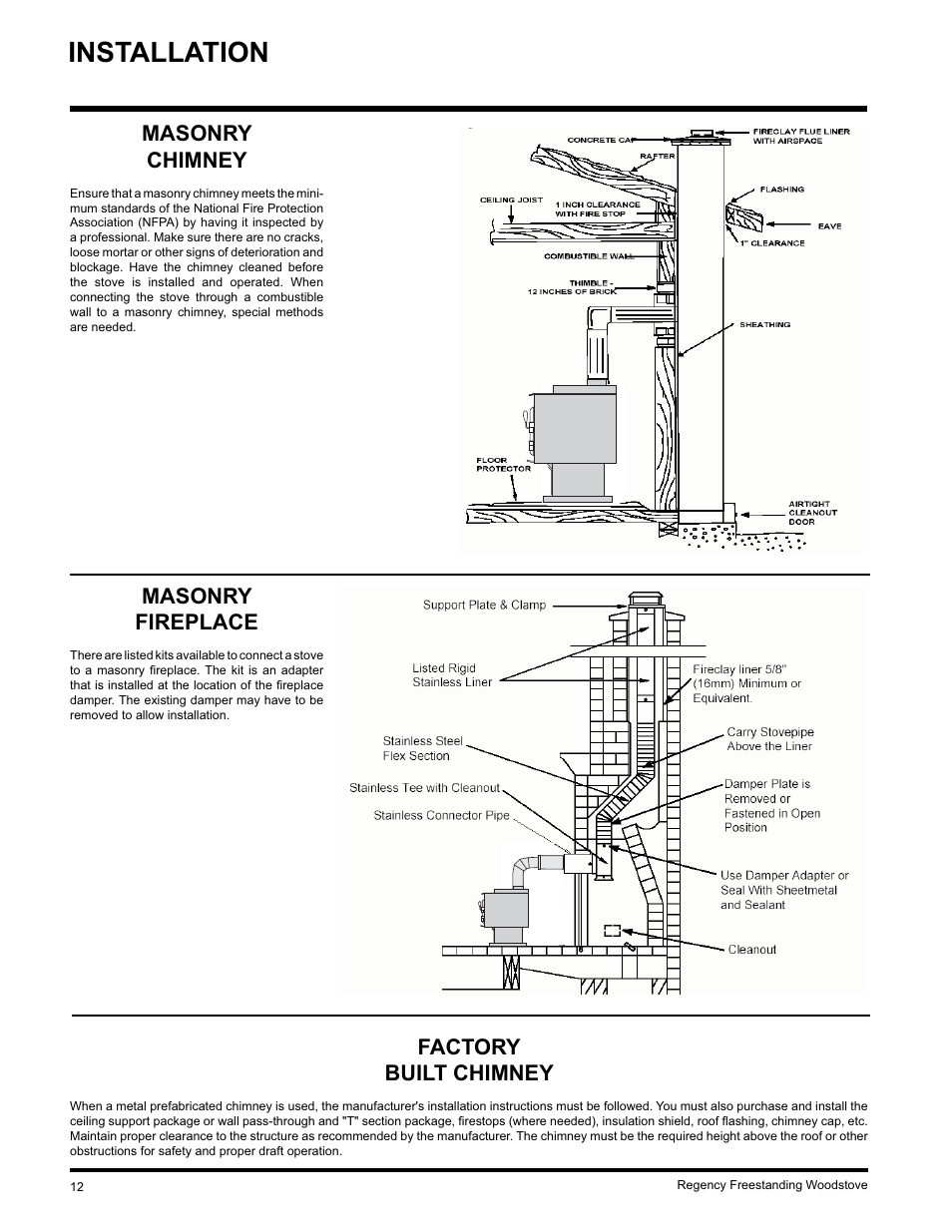Installation | Regency Wraps S2400M User Manual | Page 12 / 28