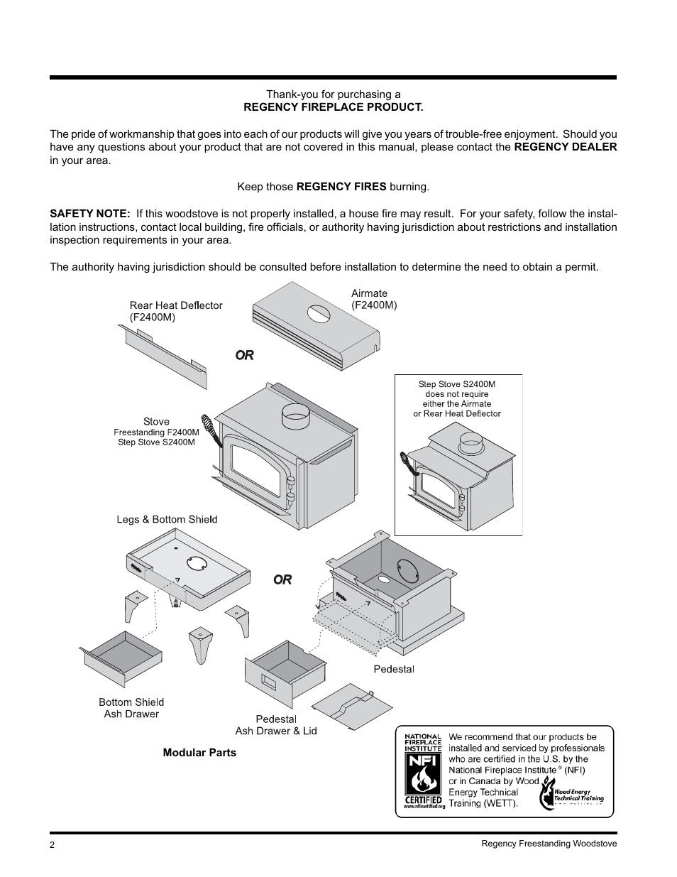 Regency Wraps S2400M User Manual | Page 2 / 28