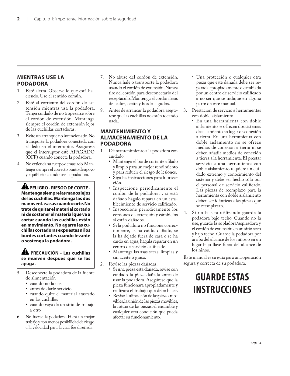 Guarde estas instrucciones | Remington Power Tools HT5024PHT User Manual | Page 19 / 40