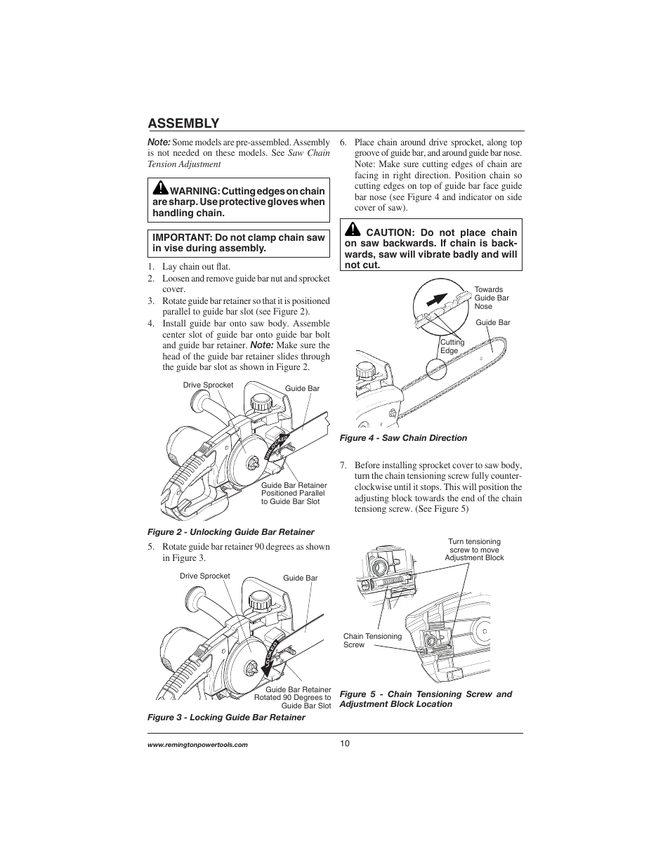 Assembly | Remington Power Tools M15014AS User Manual | Page 10 / 76