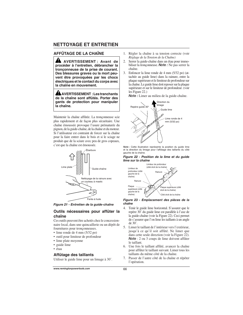 Nettoyage et entretien | Remington Power Tools M15014AS User Manual | Page 66 / 76