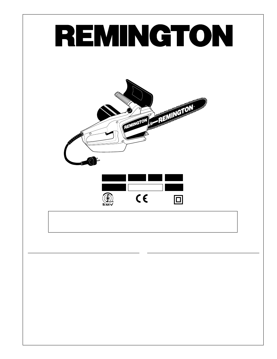 Remington Power Tools 100271-01 User Manual | 16 pages