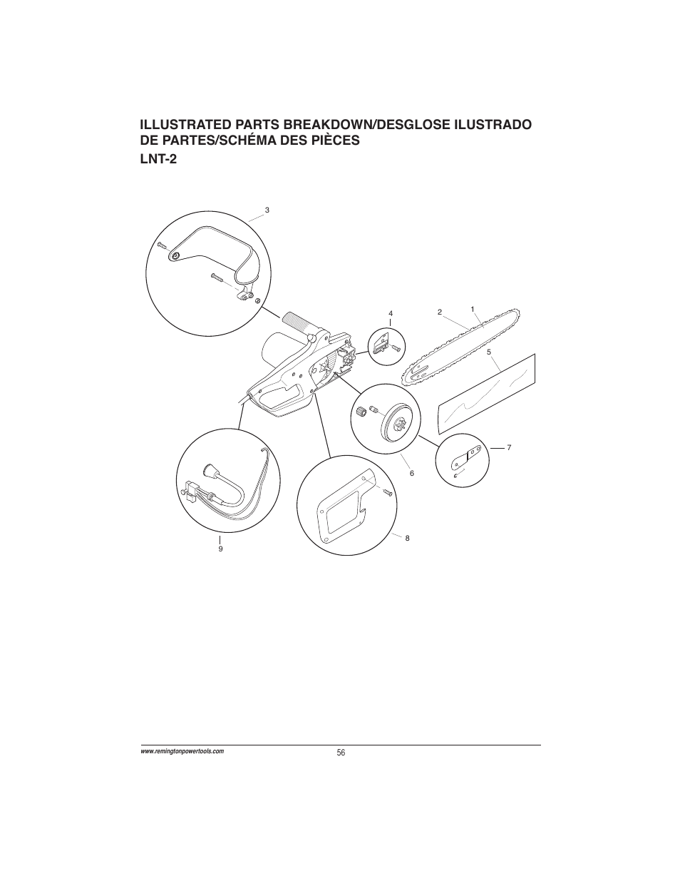 Remington Power Tools ES1512US User Manual | Page 56 / 60