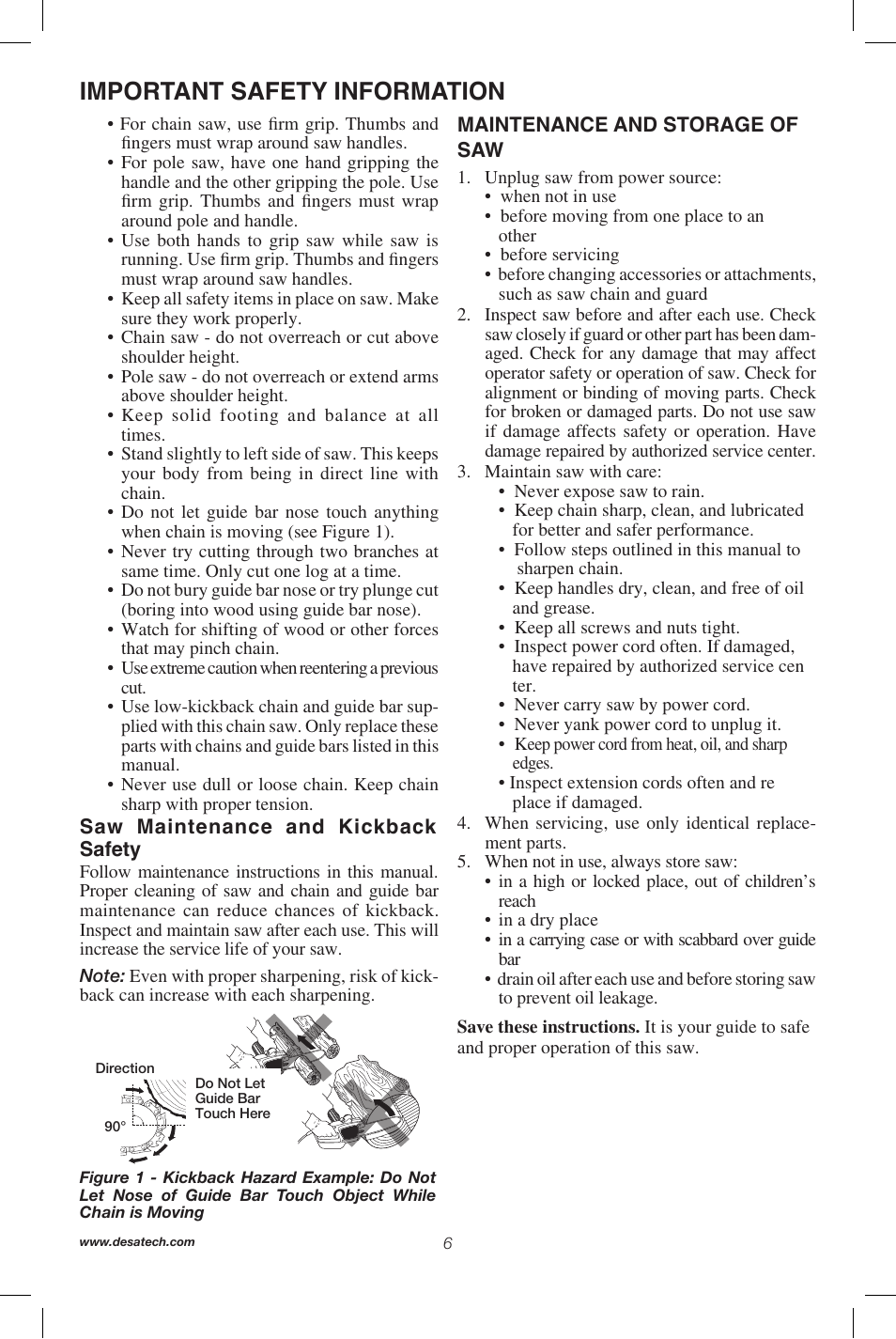 Important safety information | Remington Power Tools 104317 User Manual | Page 6 / 76