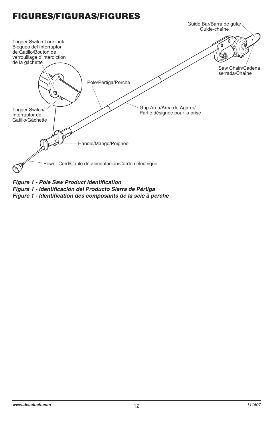 Figures/figuras/figures | Remington Power Tools BRANCH WIZARD DPS-1: 111409-01 User Manual | Page 12 / 40