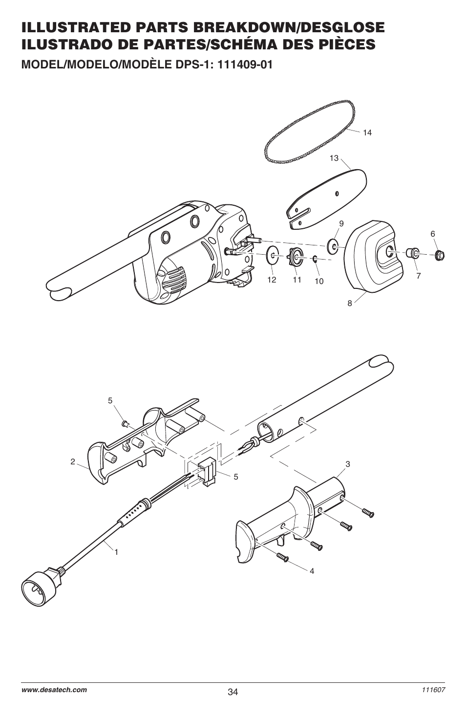 Remington Power Tools BRANCH WIZARD DPS-1: 111409-01 User Manual | Page 34 / 40