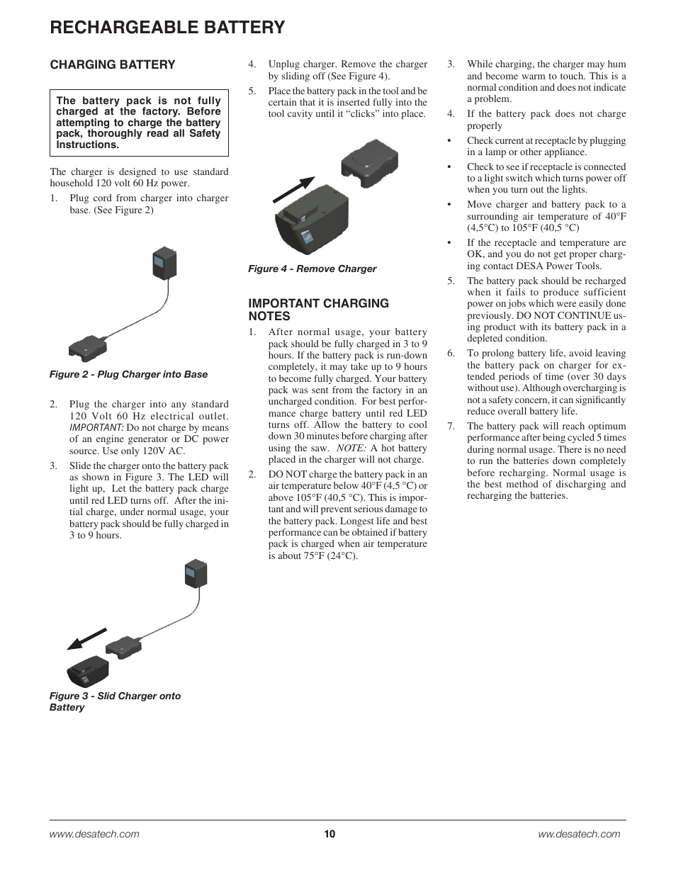 Rechargeable battery | Remington Power Tools 18 Volt Cordless BS188A User Manual | Page 10 / 46