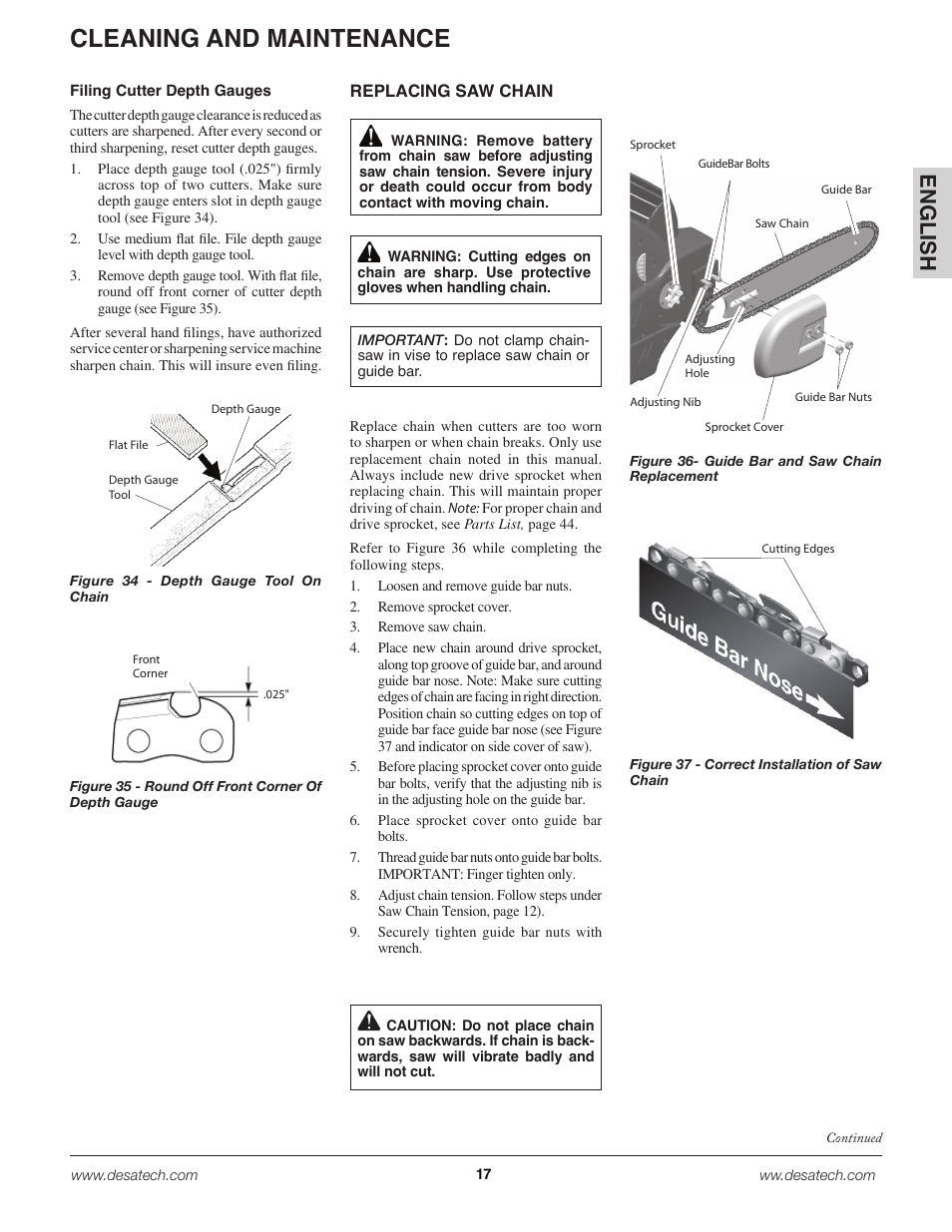 Cleaning and maintenance, En g lis h | Remington Power Tools 18 Volt Cordless BS188A User Manual | Page 17 / 46