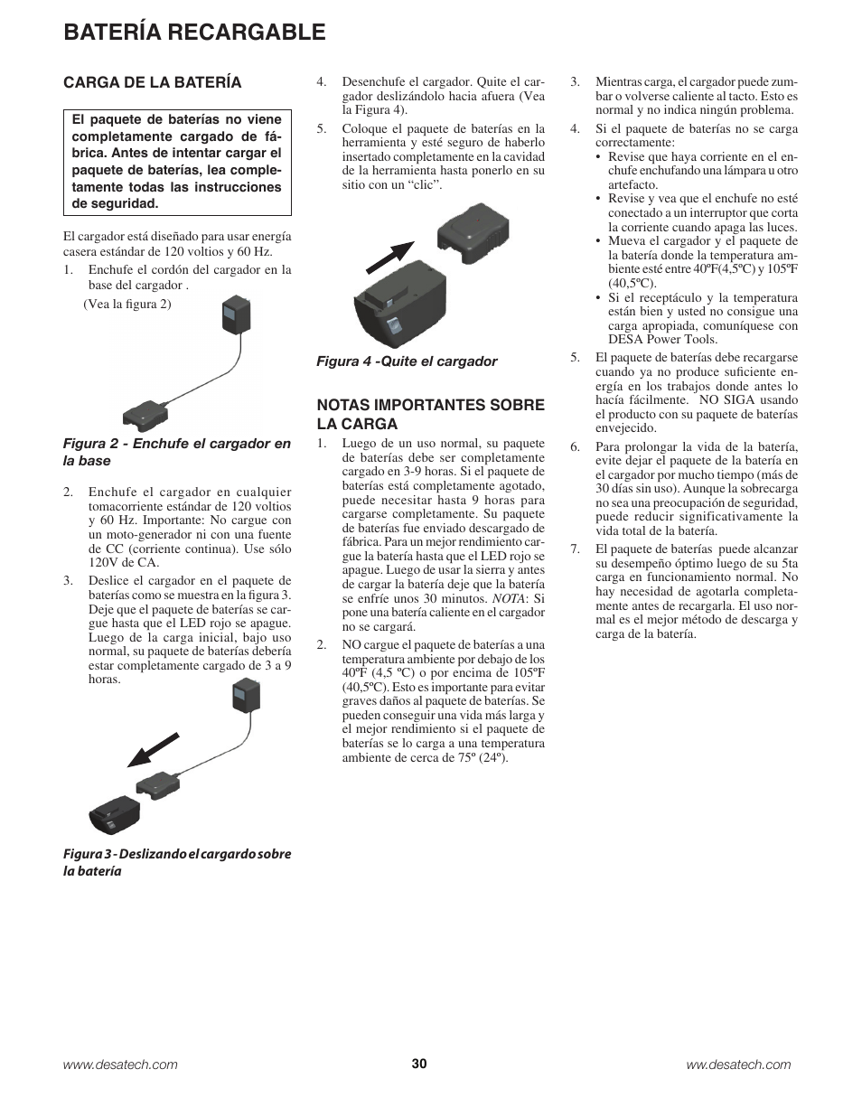 Batería recargable | Remington Power Tools 18 Volt Cordless BS188A User Manual | Page 30 / 46