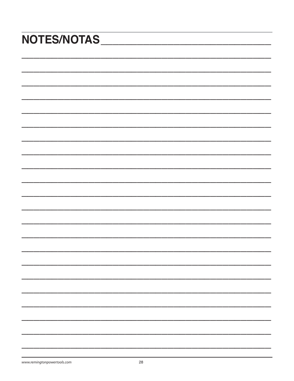 Remington Power Tools BS1812A User Manual | Page 28 / 44