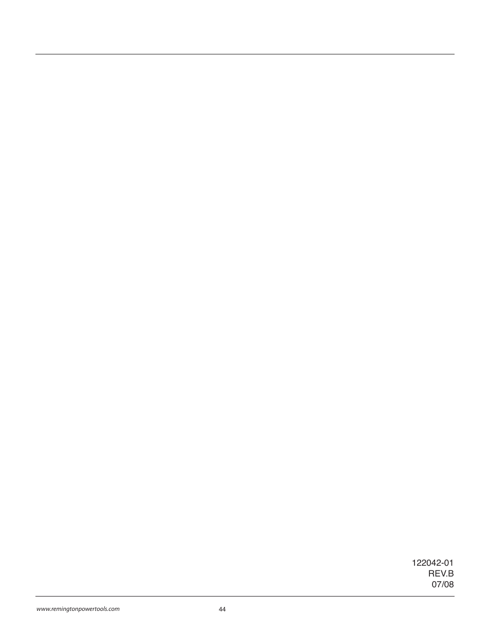 Remington Power Tools BS1812A User Manual | Page 44 / 44