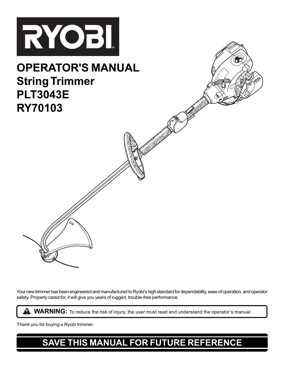 Ryobi PLT3043E User Manual | 18 pages