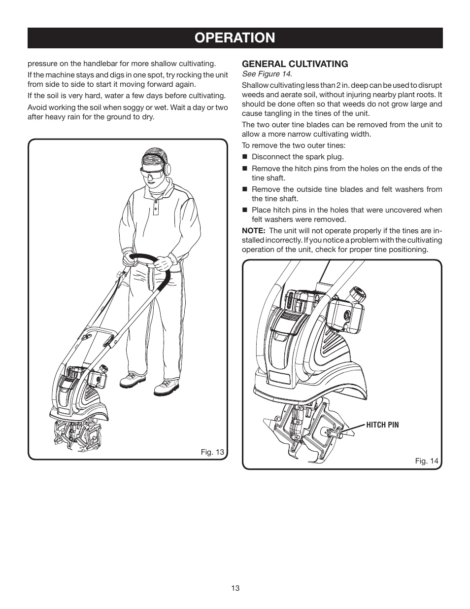 Operation | Ryobi RY60511A User Manual | Page 13 / 22