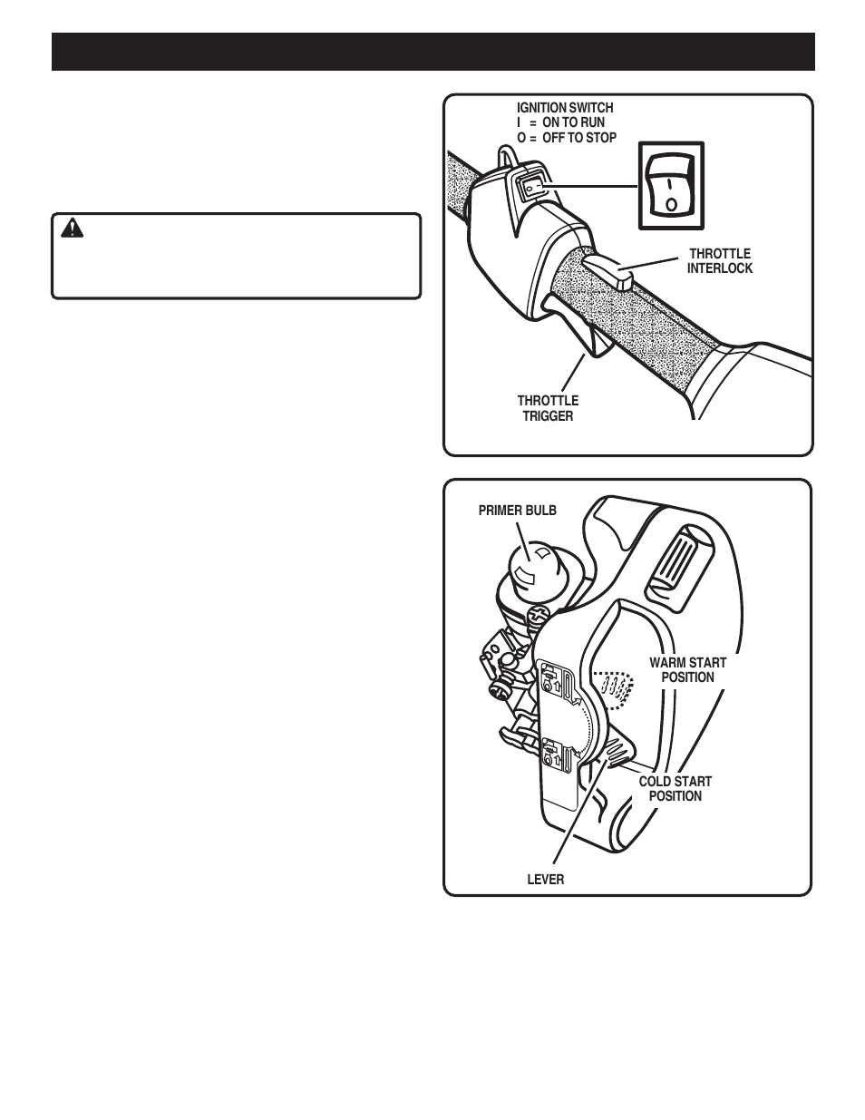 Operation, Warning | Ryobi PBC3046E User Manual | Page 15 / 24