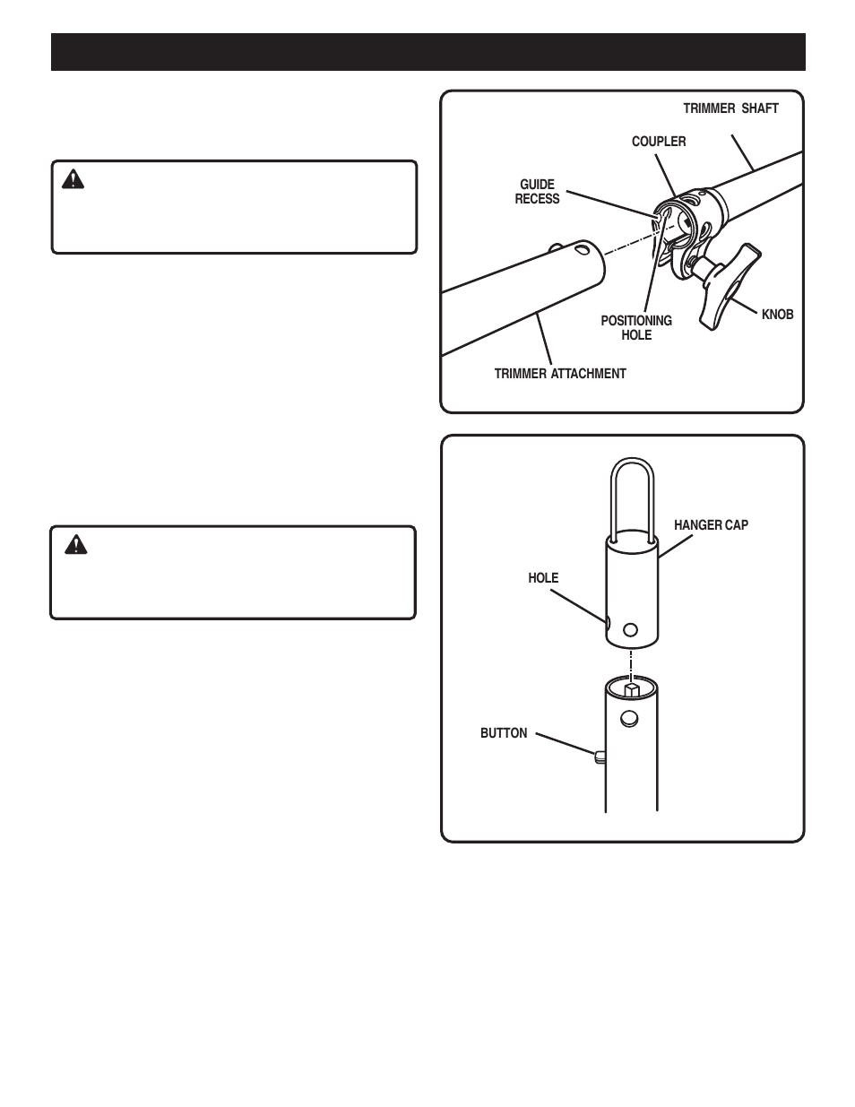 Assembly, Warning | Ryobi PBC3046E User Manual | Page 7 / 24