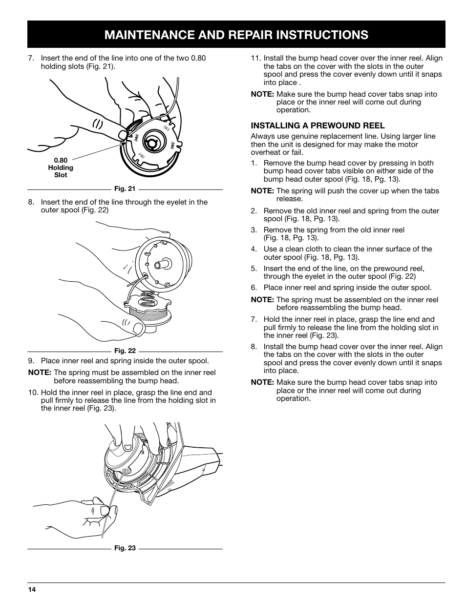 Maintenance and repair instructions | Ryobi 155VP User Manual | Page 14 / 18