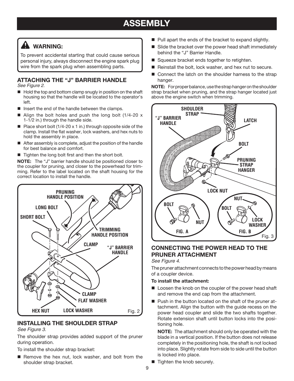 Assembly | Ryobi RY52001 User Manual | Page 9 / 26