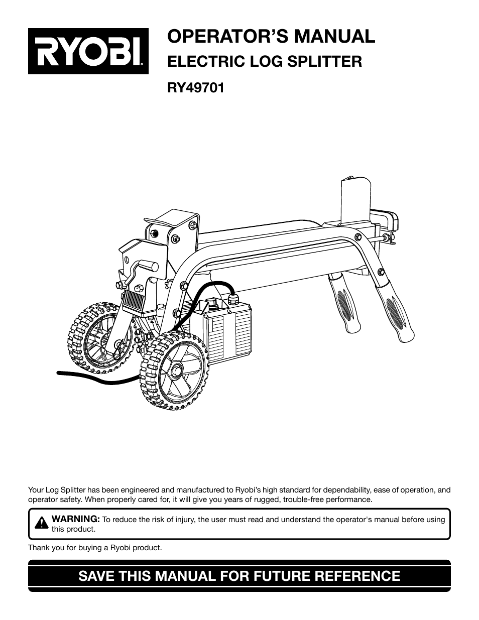 Ryobi RY49701 User Manual | 16 pages