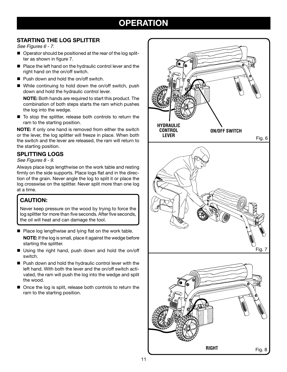 Operation | Ryobi RY49701 User Manual | Page 11 / 16