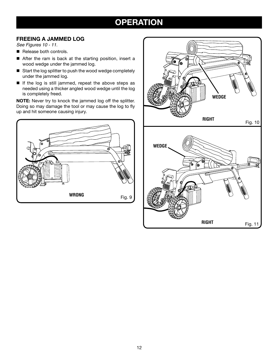 Operation | Ryobi RY49701 User Manual | Page 12 / 16