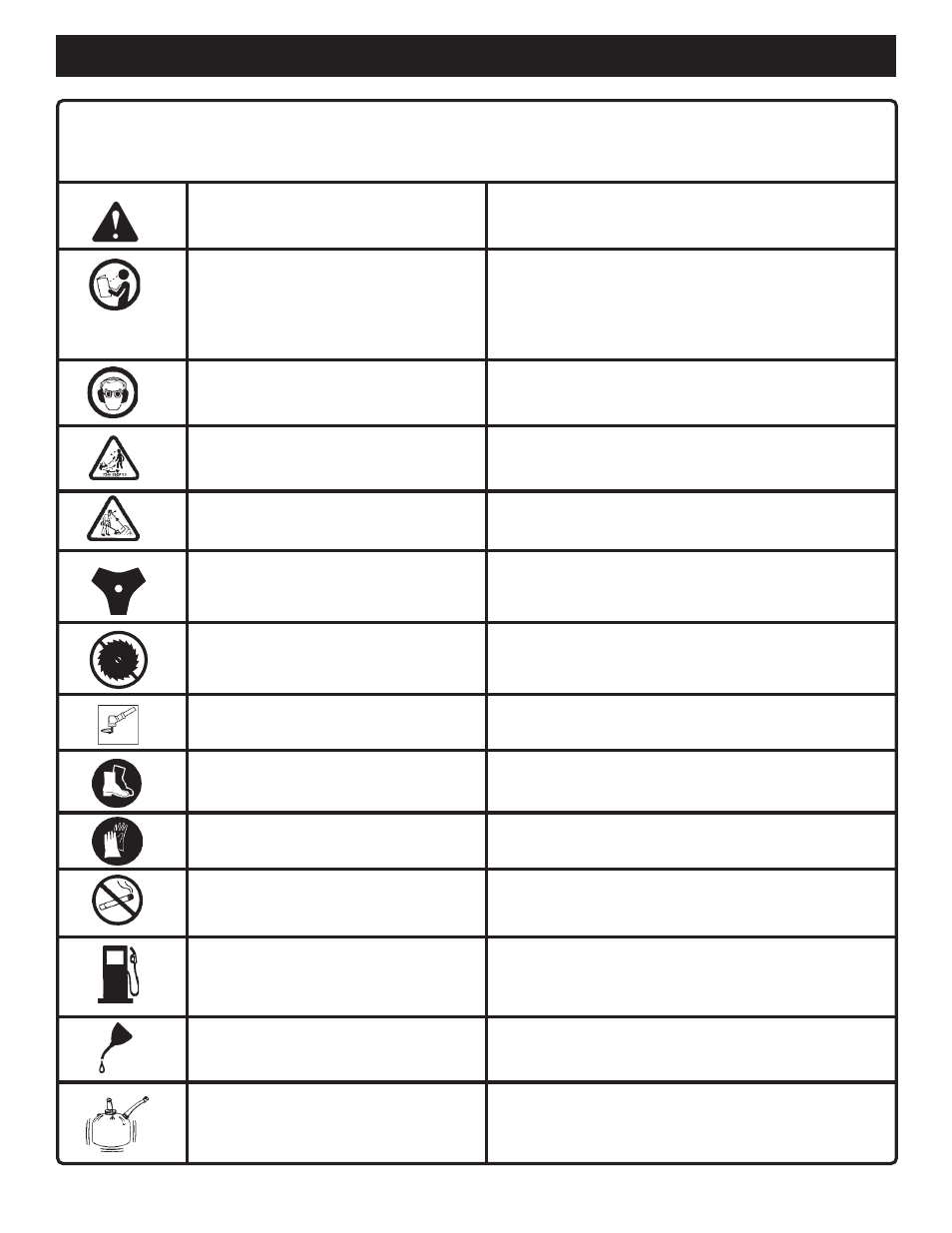 Symbols | Ryobi RY70107A User Manual | Page 4 / 22