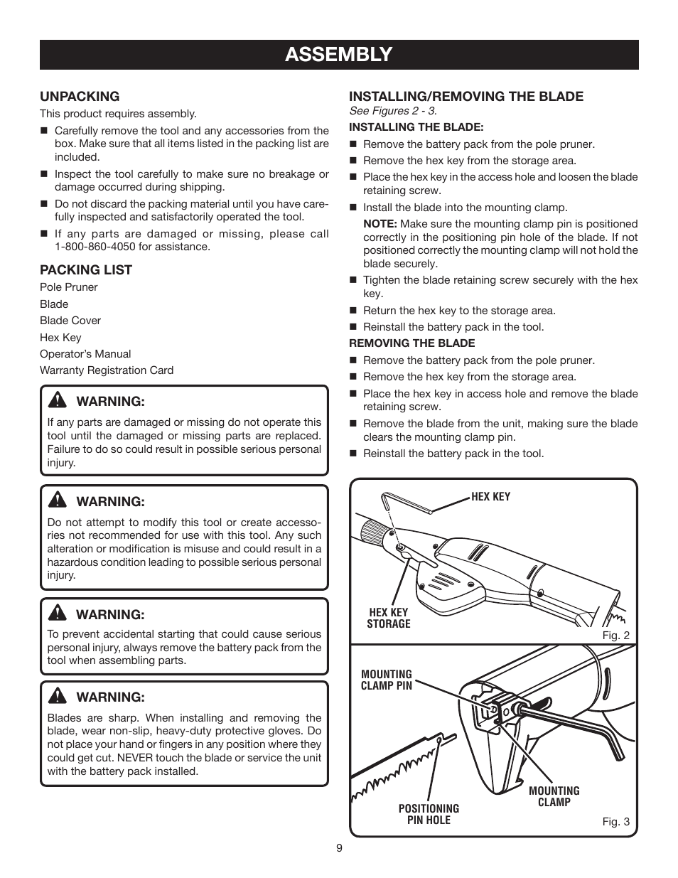 Assembly | Ryobi P2500 User Manual | Page 9 / 16