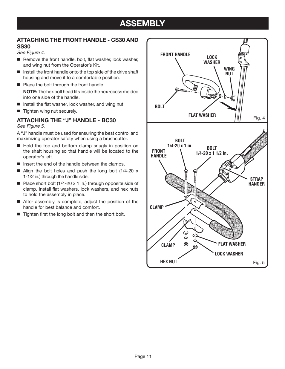 Assembly | Ryobi CS30 RY30020A User Manual | Page 11 / 26