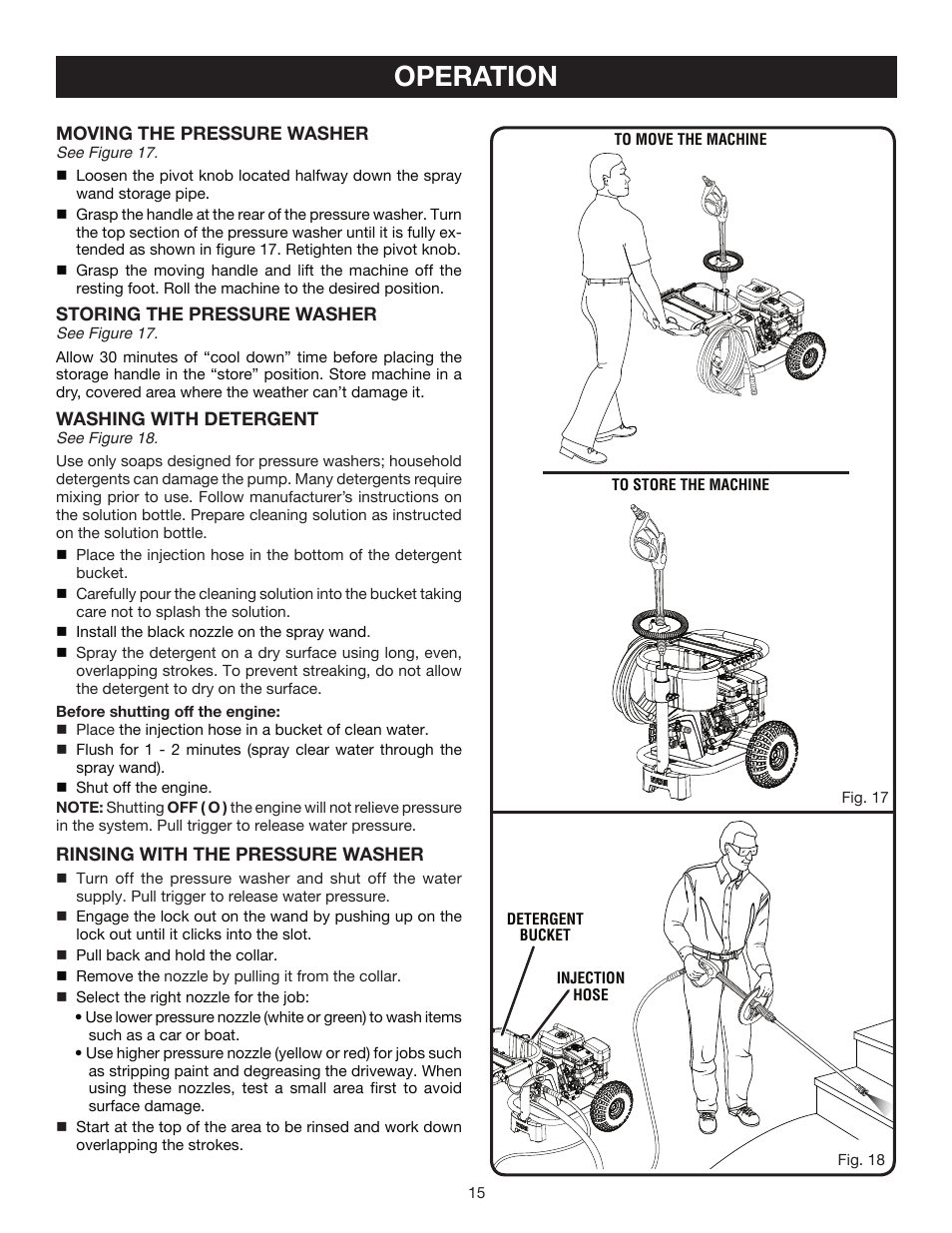 Operation | Ryobi 3000 PSI User Manual | Page 15 / 26