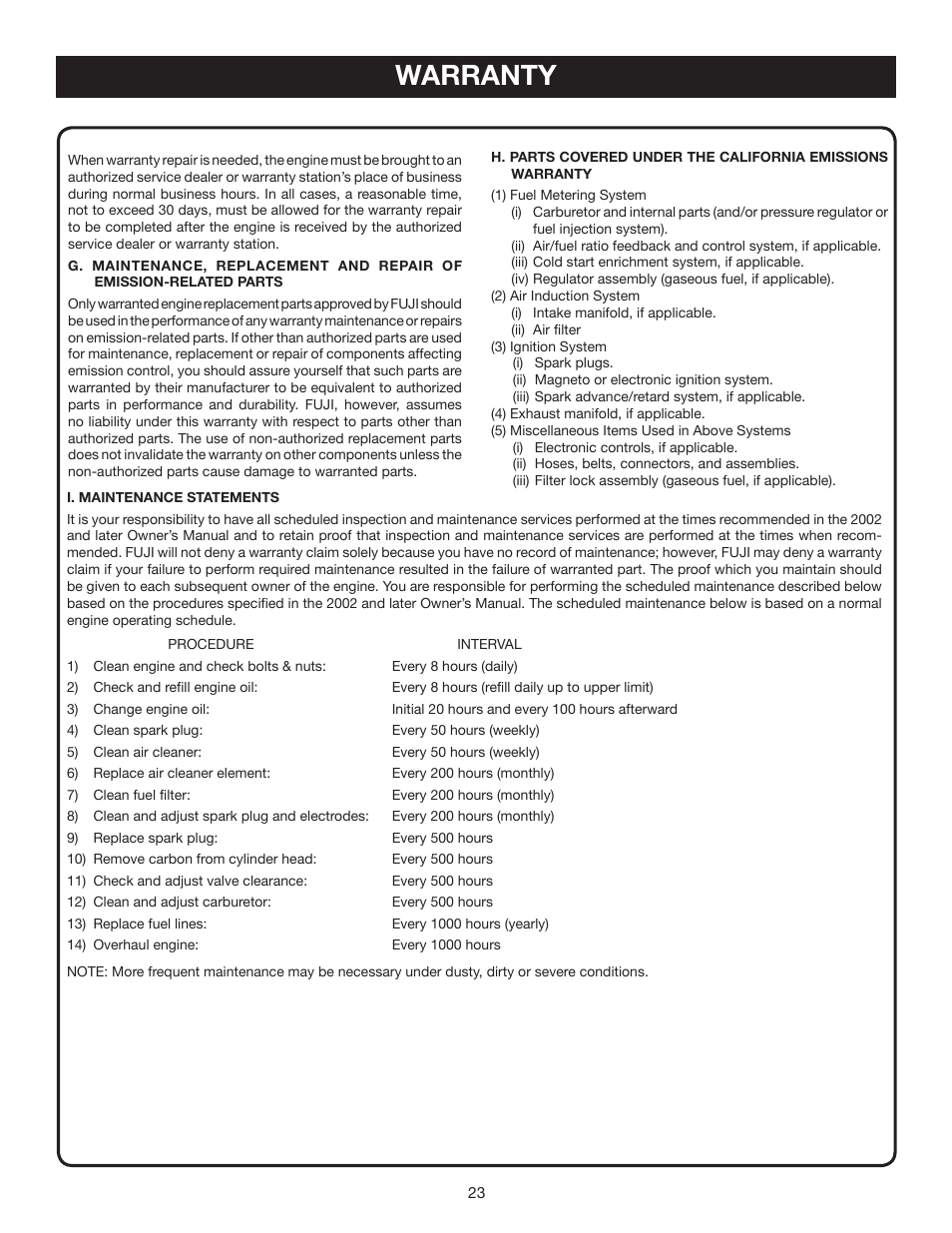 Warranty | Ryobi 3000 PSI User Manual | Page 23 / 26
