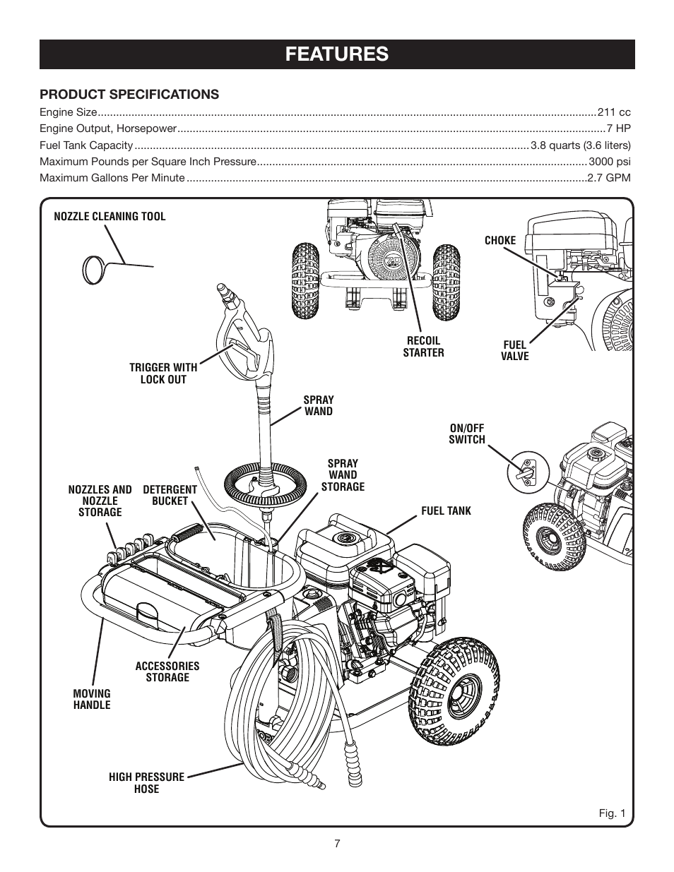 Features | Ryobi RY80030A User Manual | Page 7 / 26