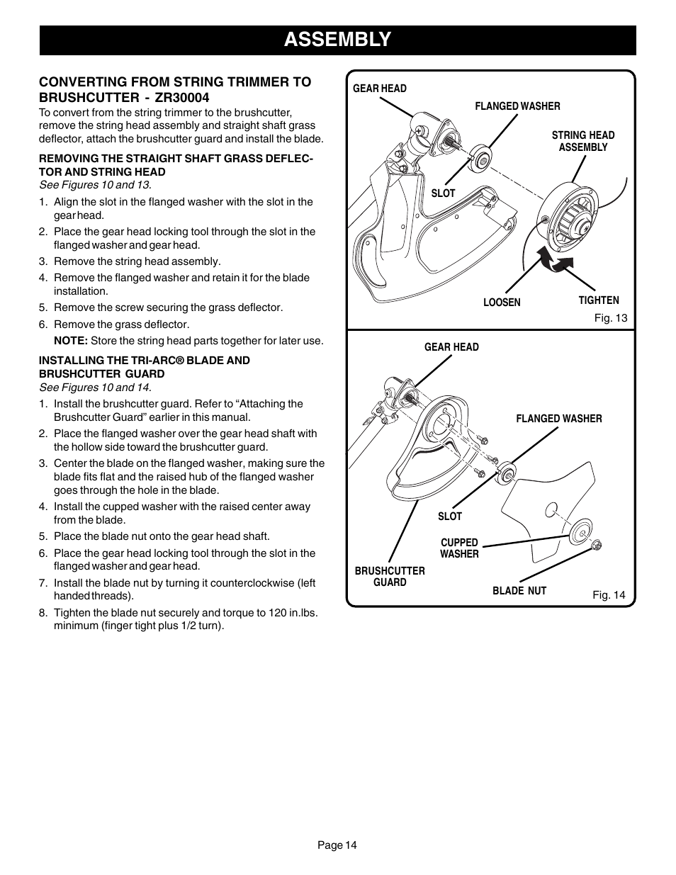 Assembly | Ryobi CS30 ZR30000 User Manual | Page 14 / 28
