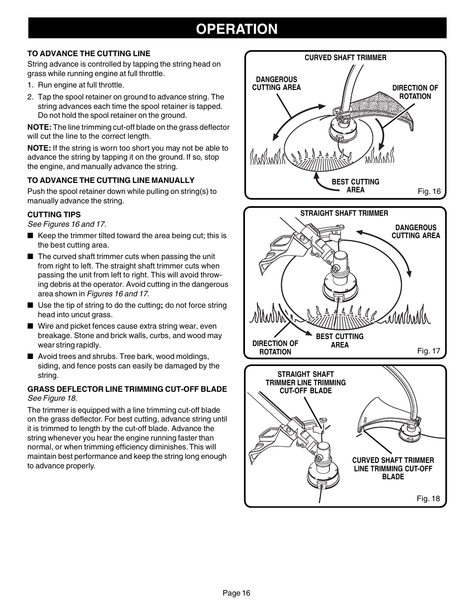 Operation | Ryobi CS30 ZR30000 User Manual | Page 16 / 28