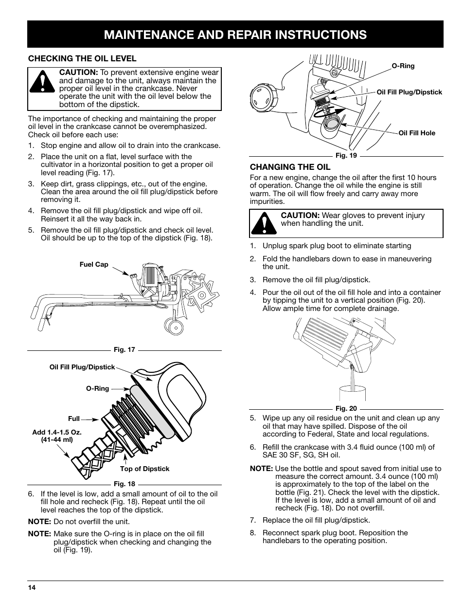 Maintenance and repair instructions | Ryobi 510r User Manual | Page 14 / 24