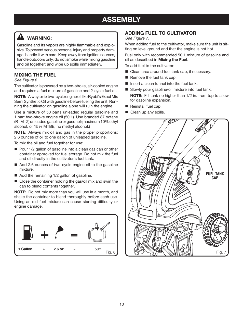 Assembly | Ryobi RY60511B User Manual | Page 10 / 22
