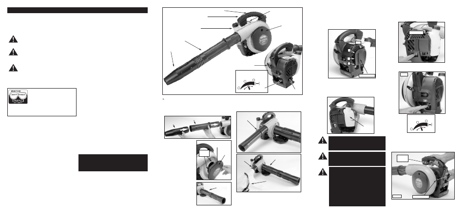 Save these instructions for future reference, Rules for safe operation, Warning | Ryobi RPBV2500 User Manual | Page 2 / 2